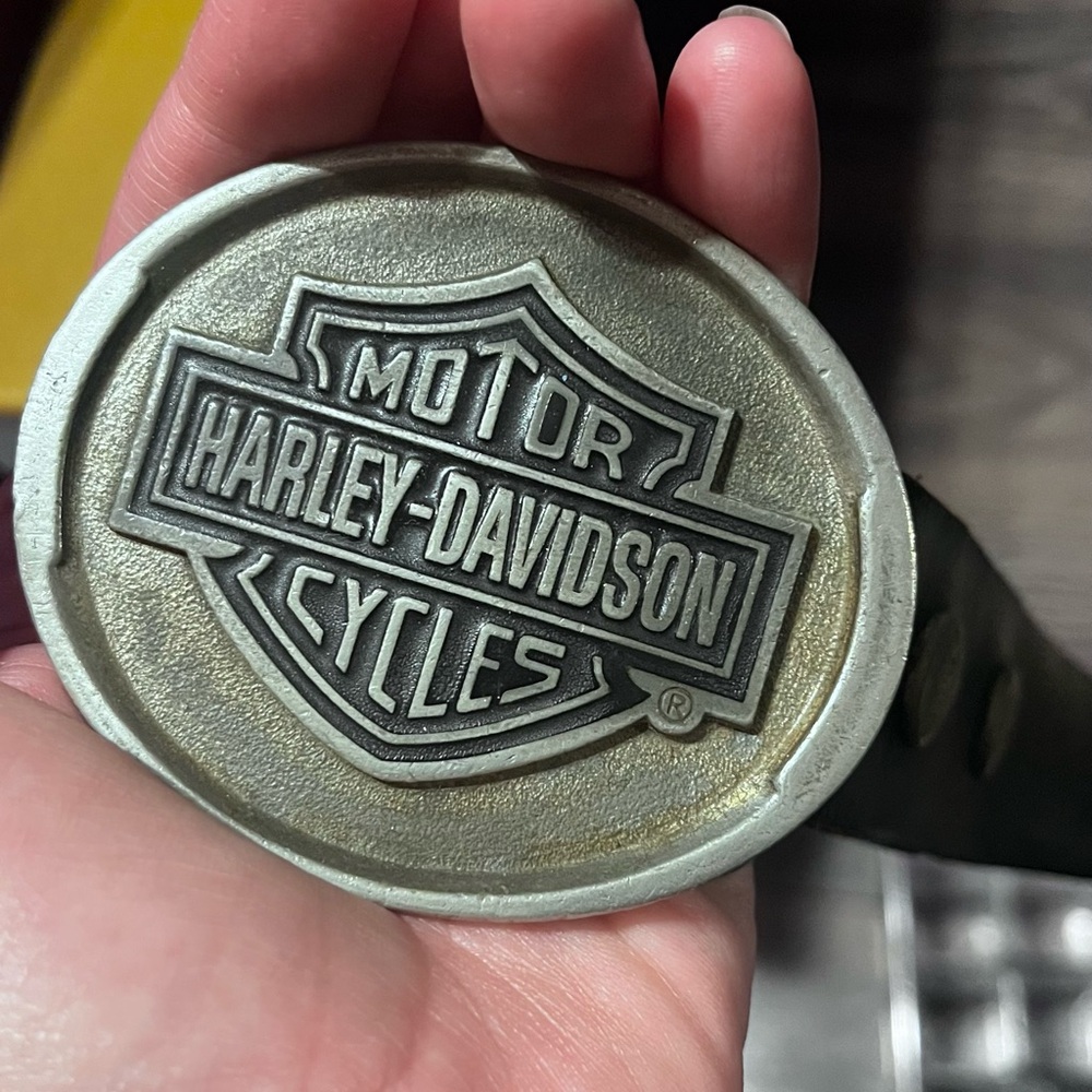 Vintage Harley Davidson belt with buckle